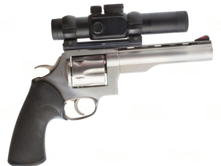 Handgun with scope