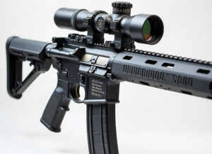 AR 15 with a thermal scope