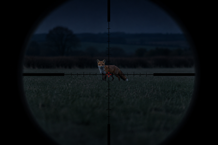 Hunting a fox at night